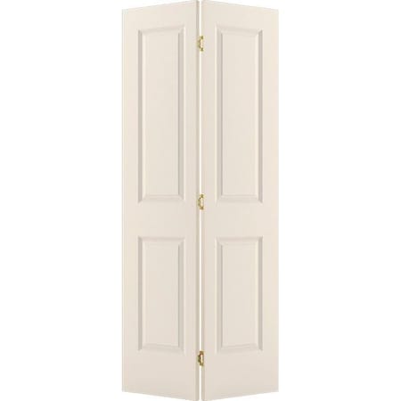 Codel Doors 36" x 80" Primed 2-Panel Carrera Molded Hollow Core Bifold Door and Hardware 3068MHCCARBF